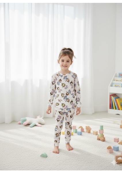 Yeni Sezon Kız Erkek Çocuk Fitilli Pamuk Pijama Takımı