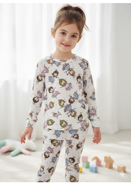Yeni Sezon Kız Erkek Çocuk Fitilli Pamuk Pijama Takımı modelleri