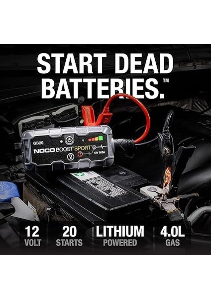 Genius GB20 12V 500AMP Ultrasafe Lityum Akü Takviye + Powerbank + LED Lamba fiyatları