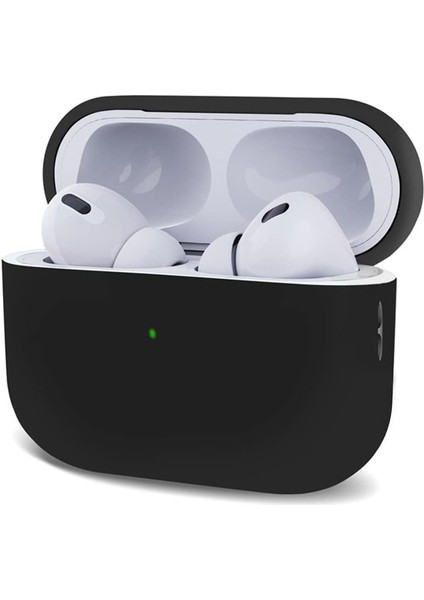 Airpods Pro 2.nesil Için Kılıf Mat Silikon Siyah [airpods Pro 2. Nesil ile Uyumlu Kılıf - Siyah]
