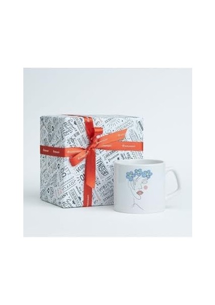 Art Çiçekli Kadın Tasarımlı Kahve Kupası Kupa modelleri