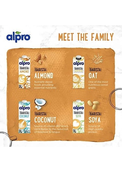 Alpro Barista Badem Sütü 1 L Vegan Laktozsuz Bitkisel Bazlı fiyatları
