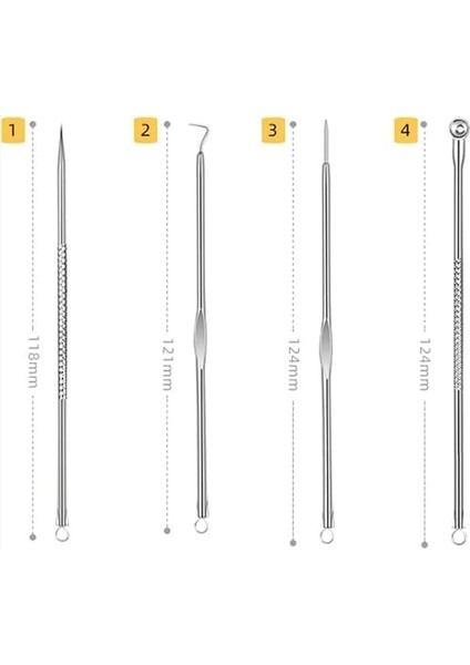 Siyah Nokta Çıkarıcı Set, Akne ve Siyah Nokta Temizleyici, 4 Parça Siyah Nokta Yağ Bezesi Giderici Komedon Set fiyatları