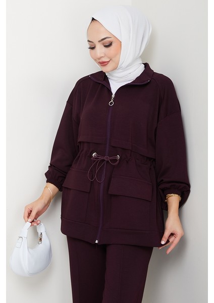 Kapak Cepli Oysho Ikili Takım 1652 - Mürdüm fırsatları