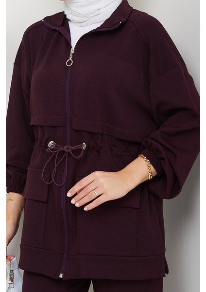 Kapak Cepli Oysho Ikili Takım 1652 - Mürdüm indirimleri