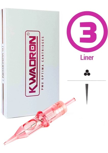 Kwadron Pmu Optima 3rl Lt 0.25 mm – Profesyonel Kalıcı Makyaj Kartuş Iğnesi