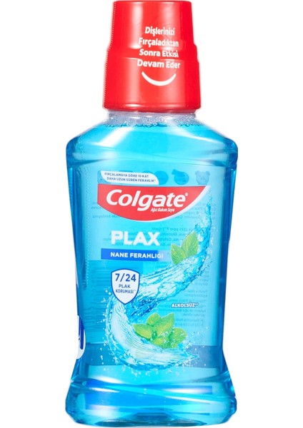 Colgate Plax Ağız Bakım Suyu Nane Ferahlığı, Mavi, 250 ml fiyatları