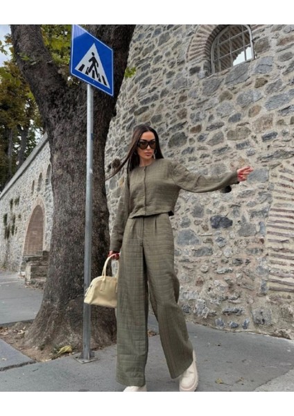 Kadın Kapitone Dokulu Oversize Ceket Pantolon Takım fırsatları