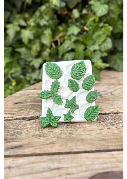 Concept Yaprak Onlu Mum Kalıbı (Silikon)