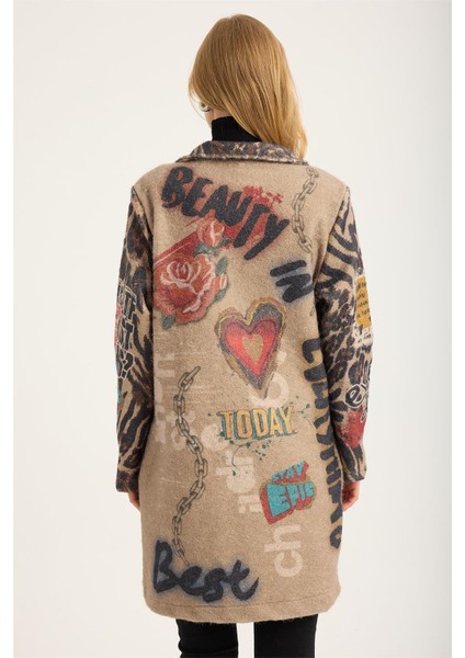 Gül+Kalpli Yazılı Kaşe Kaban indirimleri