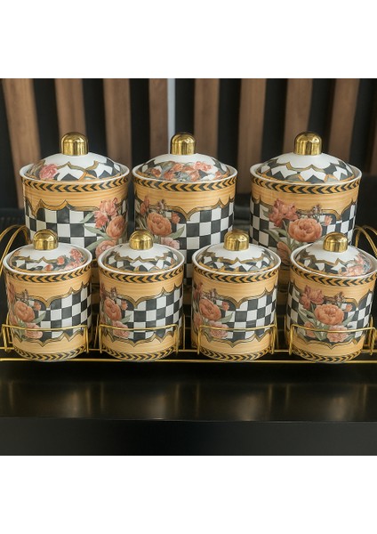 Mutfak 7li Standlı Baharat Setleri