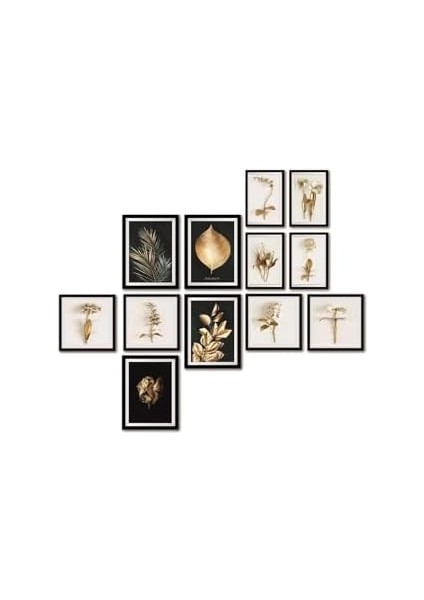 12 Parça Dekoratif Mdf Tablo Seti Çerçeve Görünümlü DEKOLIADKJ023 modelleri