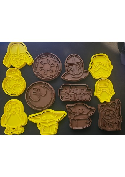 Star Wars Temalı 12LI Set Kurabiye Hamur Kalıbı