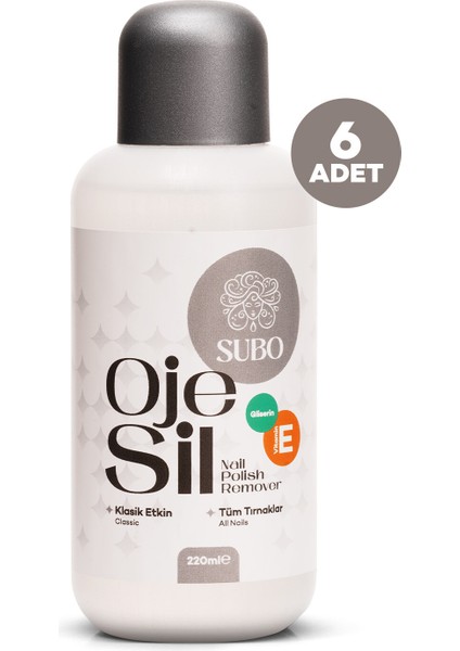 ASETON KLASİK ETKİN 6X220 ml