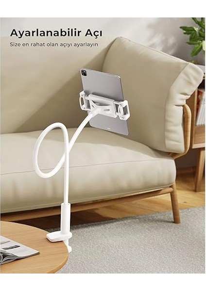 Saiji Datura Is 100CM Akrobat Flexible Ayarlanabilir Telefon Tablet Tutucu Beyaz fiyatları