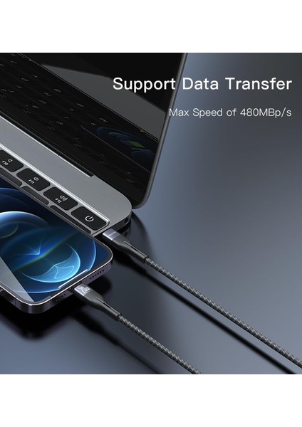 USB C Yıldırım Kablo, 3.2ft, 20W USB C Hızlı Şarj Kablosu, 15/14/13/12/11 Pro Max,,, Için 480 Mbps'ye Kadar Tarih Iletimleri modelleri