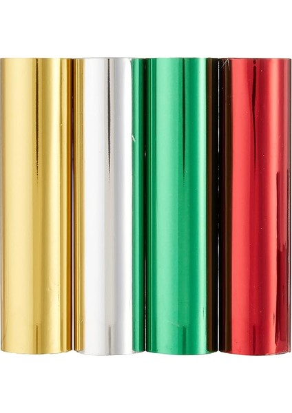 4 Holiday Variety Pack Glimmer Sıcak Folyo Rulosu, Çok Renkli