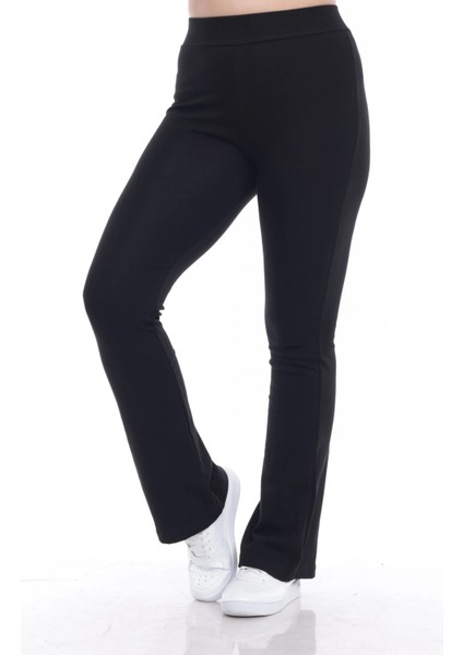 Kadın Beli Lastikli Toparlayıcı Ispanyol Paça Tayt