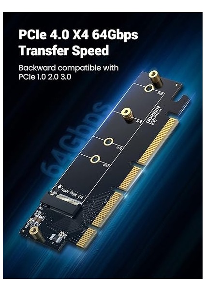 Pcıe 4.0 X4 X8 X16 Uyumlu 64GBPS Nvme M.2 SSD Dönüştürücü Adaptör fiyatları