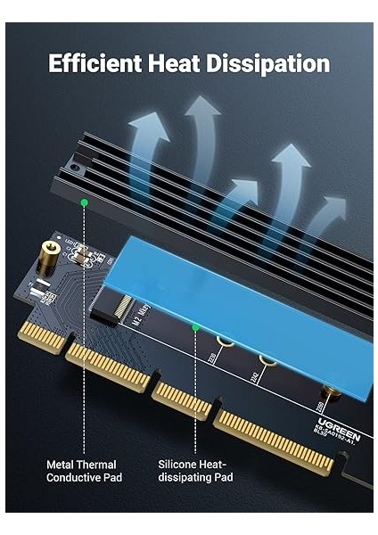 Pcıe 4.0 X4 X8 X16 Uyumlu 64GBPS Nvme M.2 SSD Dönüştürücü Adaptör indirimleri