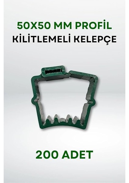 Plastik Panel Çit 50X50 mm Profil Kilitlemeli Kelepçe (200 Adet) fiyatları