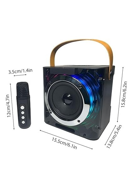 2 Kablosuz Mikrofonlu Karaoke Makinesi Bt Mikrofon ve Hoparlör Rgb Işık Efektli Ktv Seti El Mikrofonu Hafif Taşınabilir Karaoke Temi Doğum Günü Ev Partisi Dış Mekan Leri fırsatları