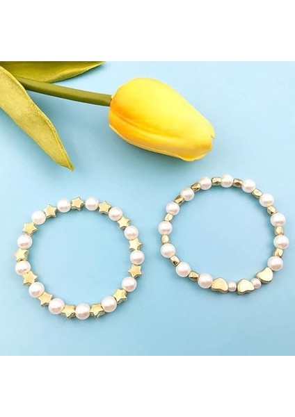 Xspring Ara Boncuk Setleri, Bileklik Boncukları ve Inci 15 Izgaralı 720 Parça Küçük Pürüzsüz Boncuk Altın Yıldız Boncuklar Yuvarlak Disk Boncuklar, Inci Boncuk Takı Yapım Kitleri Dıy El Sanatları modelleri