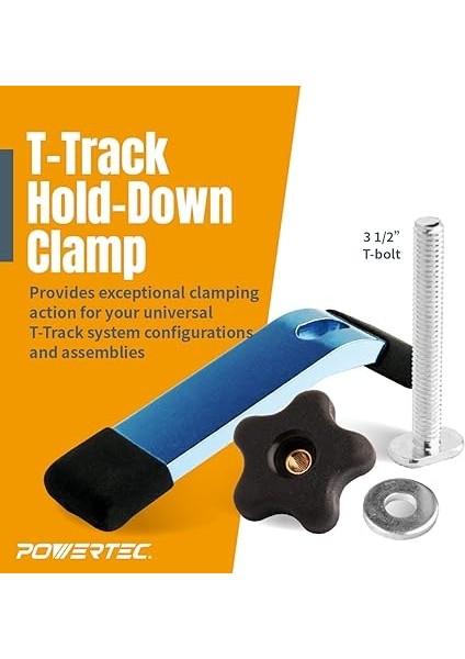 71168 T-Track Aşağı Tutma Kelepçeleri, 13,7 cm U x 3,8 cm Genişlik – 2 Paket, Mavi Siyah fiyatları