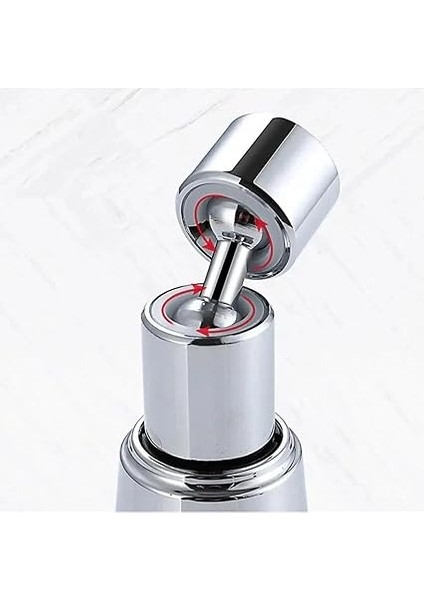 Krom 3 Fonksiyonlu Mutfak Lavabo Başlığı, 720 Derece Döner, Su Tasarruflu, Şık ve Dayanıklı Tek Musluk Ucu fırsatları