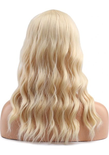 Dalgalı Kısa Perçemli Fiber Sentetik Peruk - Platin indirimleri