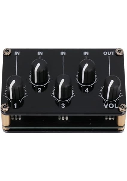 4'ü 1 Arada Pasif Mikser Modülü Mini Stereo 4 Kanallı Pasif Mikser Ses Mikseri 4 Ses Girişi - 1 Çıkış Ultra Kompakt Stüdyosu Için Düşük Gürültü Konsol Sahne Küçük Kulüp Veya Bar indirimleri