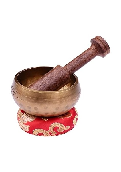 Şarkı Söyleyen Kase Seti 8 Cm/3 Inç El Yapımı Metal Ses Kasesi ve Yumuşak Yastık ve Ahşap Forvet ile Meditasyon Ses Çakra Şifa Yoga Gevşeme indirimleri