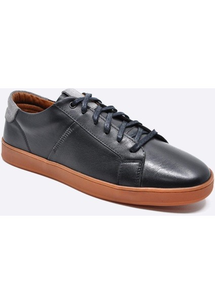 Hakiki Deri Siyah Sneaker Spor Erkek Ayakkabı 9882 100 fiyatları