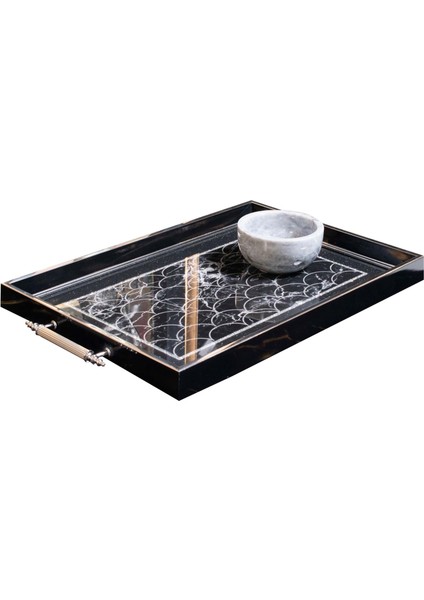 Dekoratif Kulplu Tepsi ST-6032