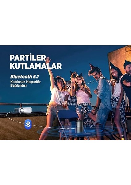 Sunspark 500W 5g Wi-Fi + 5.1 Bluetooth 1080P Destekli Projeksiyon Cihazi - LCD LED - 240 Inç Yansitma - Dahili Hoparlör - Tv Stick/ps5/hdmı/usb/vga/av fırsatları