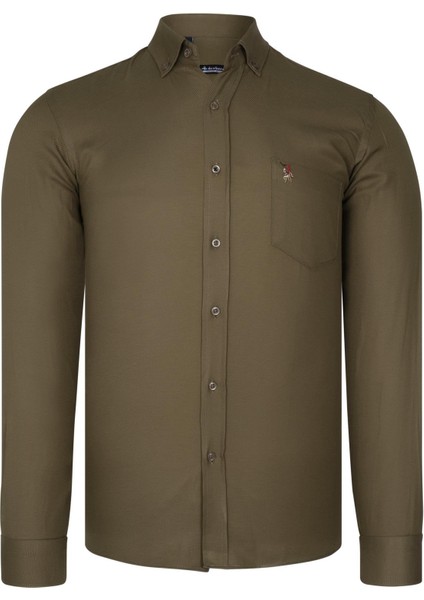 G985 Dewberry Erkek Gömlek-Yeşil