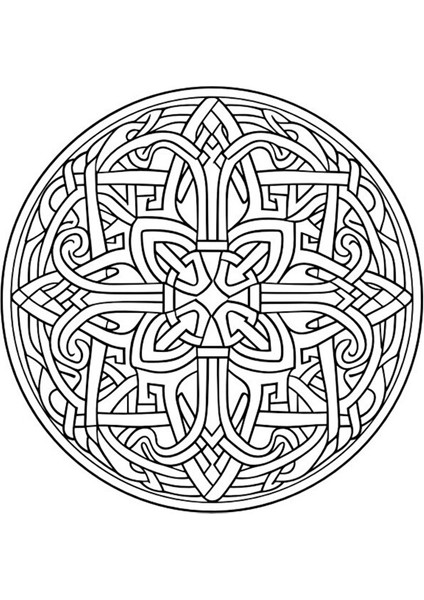 Kelt Mandala Boyama Kitabı (50 Seçilmiş Kelt Mandalası) modelleri