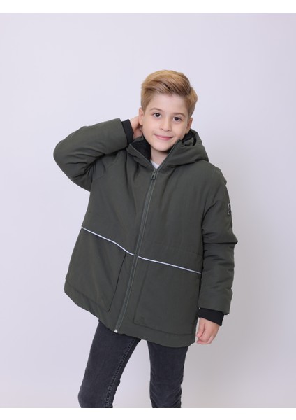 WATKINSBOY ÇOCUK MONT Kapüşonlu Reflektör Detaylı Erkek Çocuk Mont
