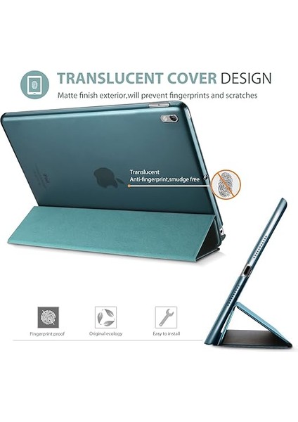 10,5 Inç iPad Air 3 2019/ iPad Pro 2017 Için Kılıf, Ultra Ince Kılıf, Yarı Saydam Arka Yüzlü, Otomatik Uyku/uyanma Koruma Kılıfı, iPad Air 3 (3. Nesil) / iPad Pro 10.5 ile Uyumlu fırsatları
