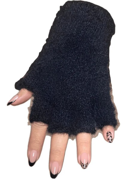 Kadın Peluş Yumuşak Peluş Kesik Eldiven