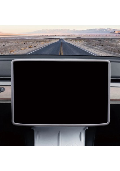 Tesla Model Y ve Juniper Için Uyumlu Ekran Çerçevesi Koruma Slikon Gri fiyatları