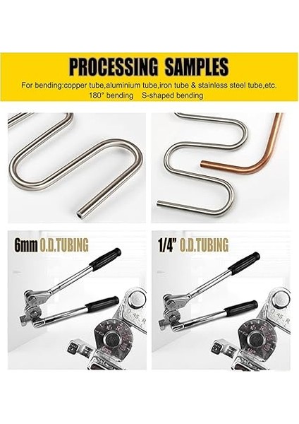 Boru Bükücü Boru Bükücü Aracı, 180 Derece 6mm Tüp Bükücü Tüp Bükme Aleti Bakır Için Alüminyum Bakır Boru Bükücü Açık Ölçekli Alüminyum Ince Paslanmaz Çelik Borular modelleri