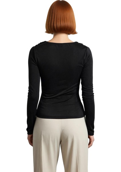 Stil Kadın Vücuda Oturan Esnek Kol Buzzy Bluz Regular Örme Slim Kalıp fiyatları