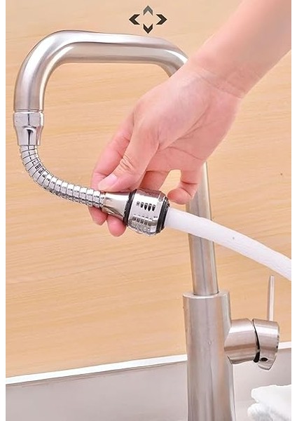 Hortumlu Esnek Su Tasarruflu 2 Modlu Musluk Başlığı, Ayarlanabilir Akış ve Yön, Kolay Montaj, Dayanıklı Tasarım fırsatları