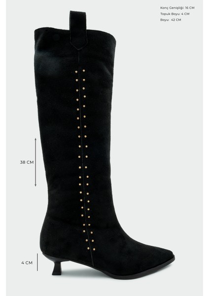 Entela Siyah Süet Troklu Süet Çizme fiyatları