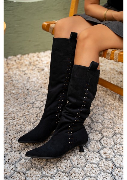 Entela Siyah Süet Troklu Süet Çizme fırsatları