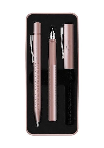 Grip 2011 Hediye Seti, Soluk Gül Rengi, M Uçlu Dolma ve Xb Tükenmez, Metal Kutuda, Ekstra Yumuşak Yazım modelleri