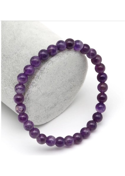 Ametist Doğal Taş Bileklik 6 mm Küre Kesim fiyatları
