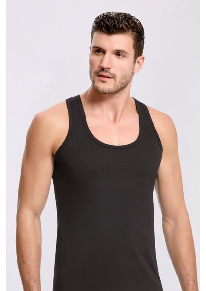 Erkek %50 Pamuk-%50 Modal Klasik Siyah 3'lü Atlet W2İK1L1KK2E.3LU modelleri