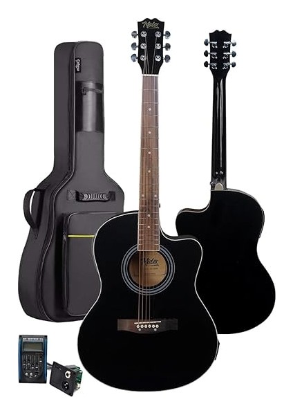 XC-300XBK-AMP Profesyonel Amfili Siyah Elektro Akustik Gitar (Amfi Gigbag Çanta Tuner Capo Askı Jak Kablo Pena) fırsatları